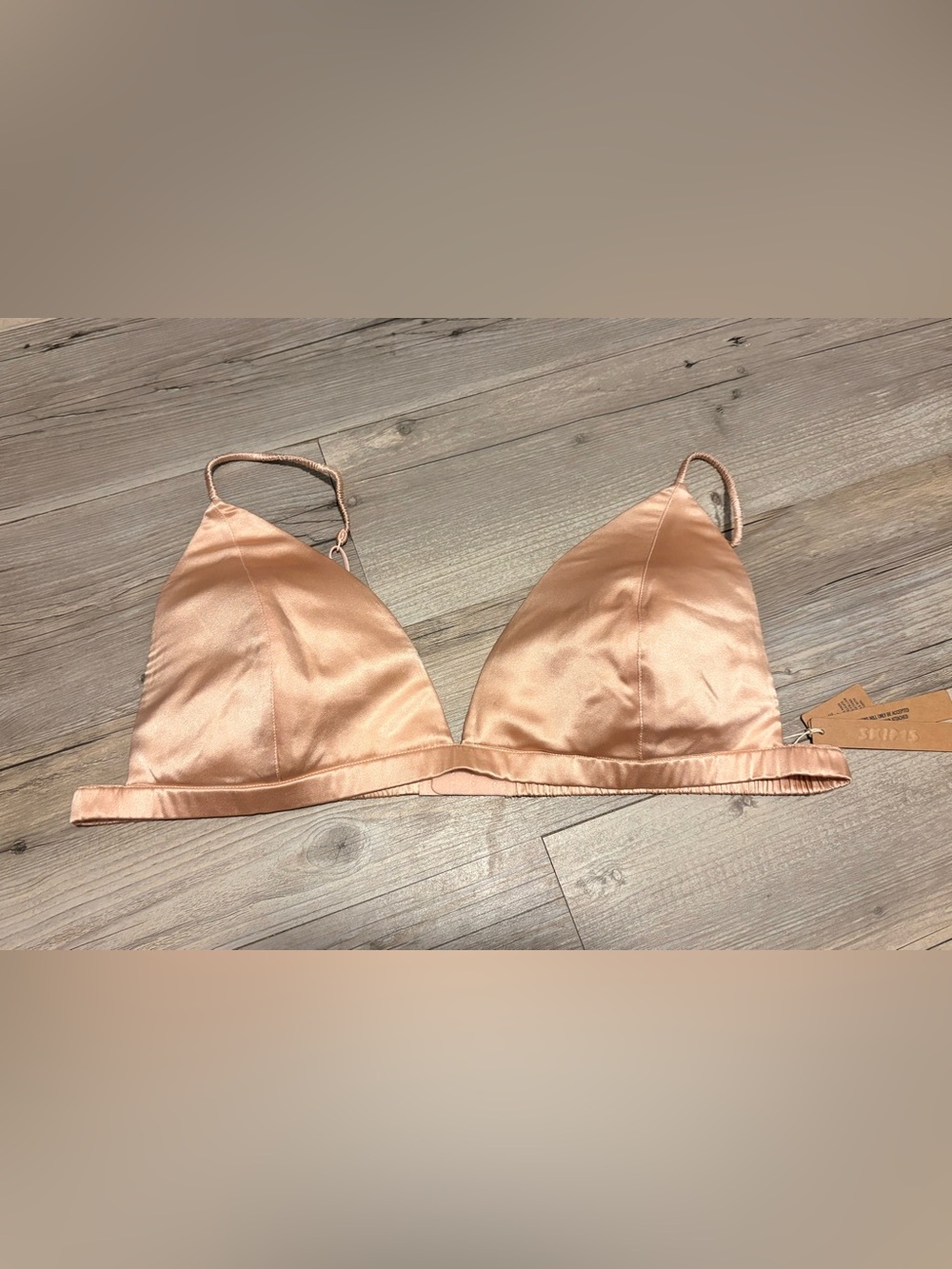 SKIMS Kim Kardashian silk lightly lined triangle bralette 3X new with tags